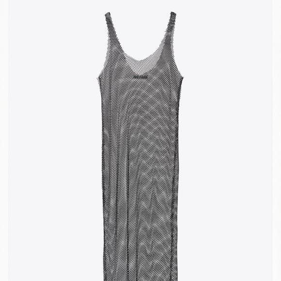 Zara Rhinestone Mesh Dress - Picture 3 of 4